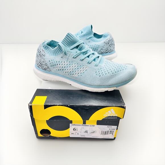 Adidas AdiZero Prime LTD Running Shoes Aqua/White/Black AQ0201 Youth Size 6.5 main image 6